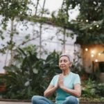 woman practicing yoga