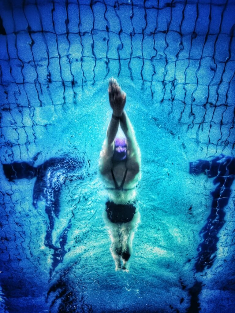 underwater photography of swimmer